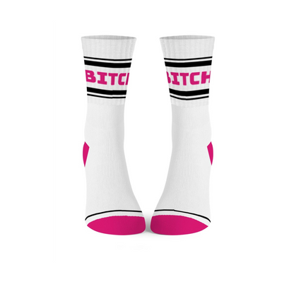 BITCH | Cotton Crew Socks | Mid-length