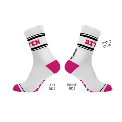 BITCH | Cotton Crew Socks | Mid-length