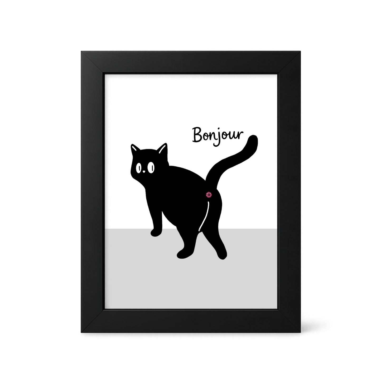 Foul Frame | Bonjour Cat | 6" x 4"