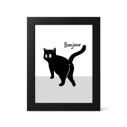 Foul Frame | Bonjour Cat | 6" x 4"