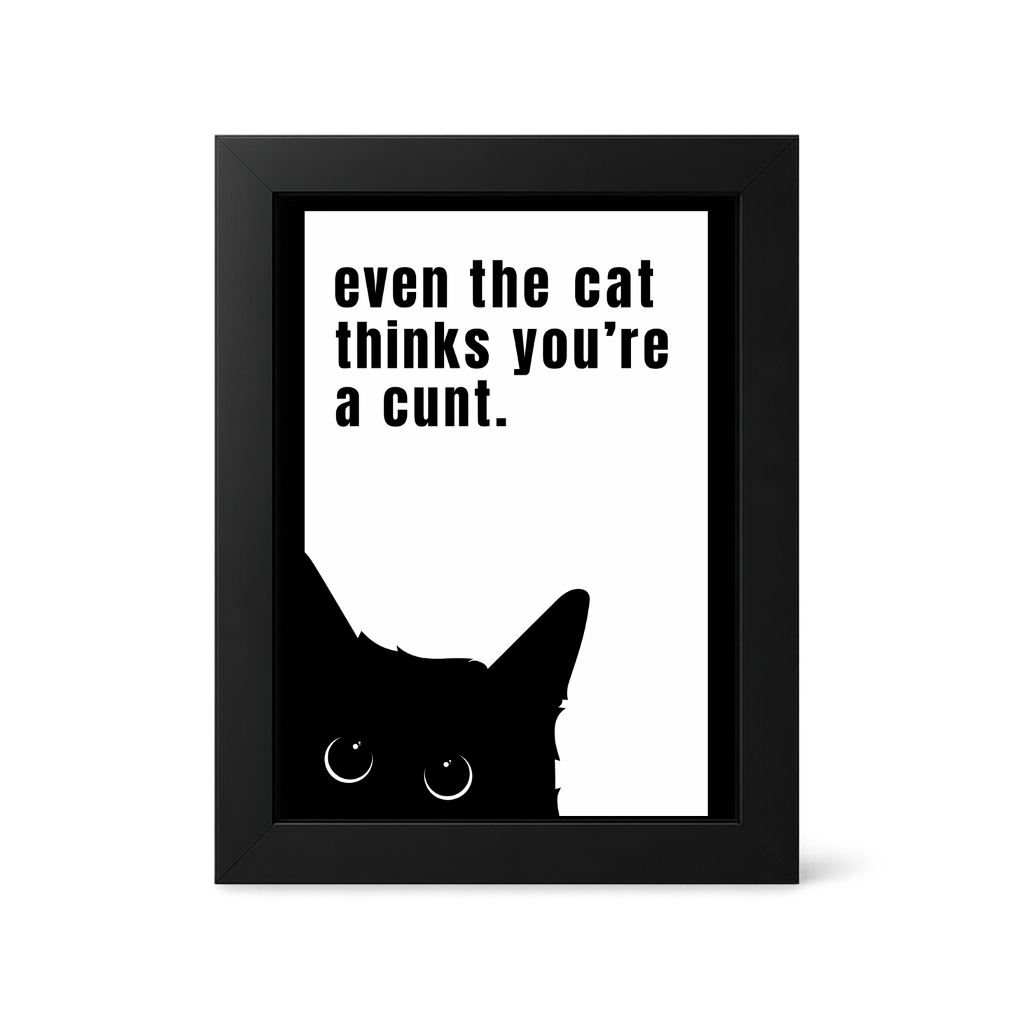 Foul Frame | Even The Cat Thinks you're a Cunt | 6" x 4"