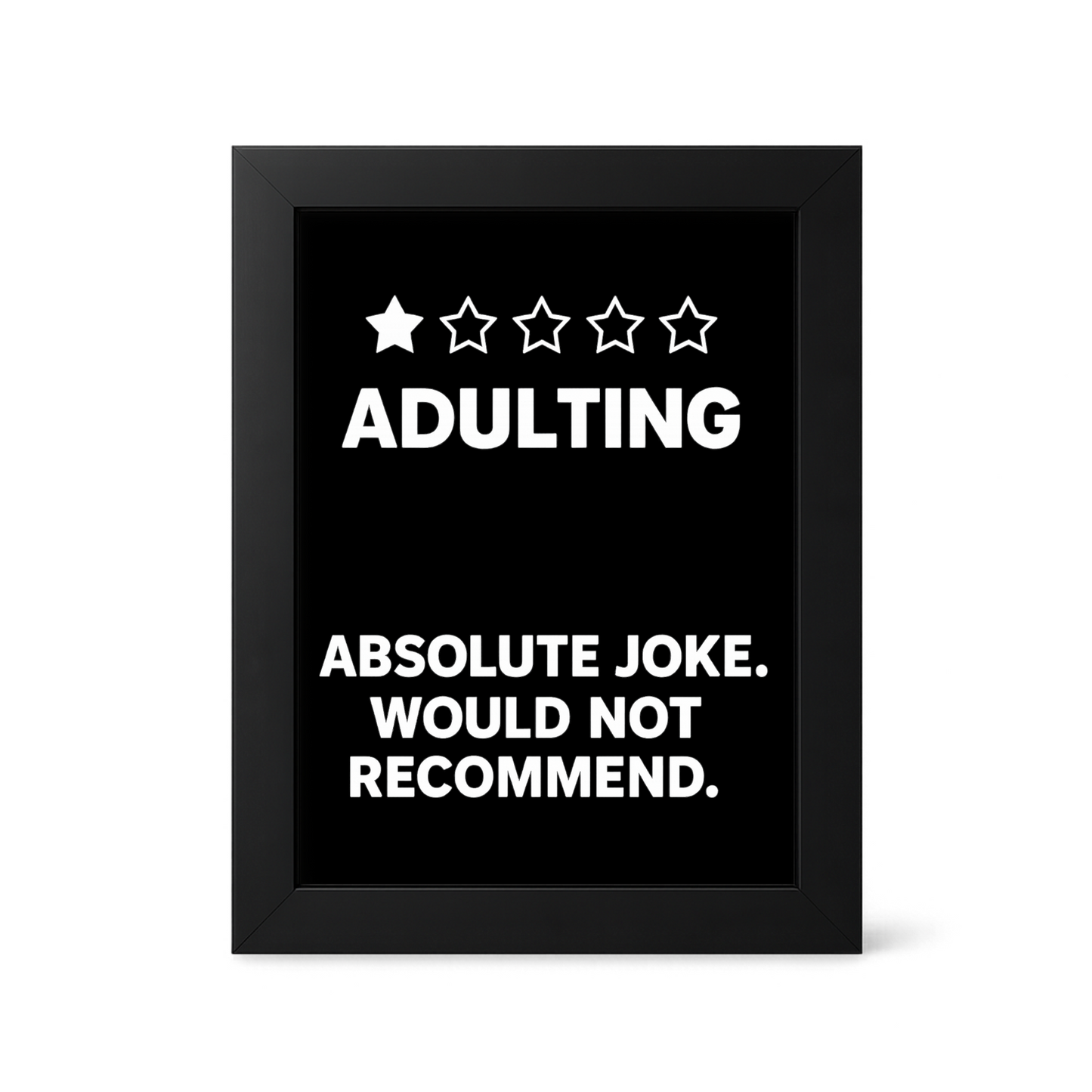 Foul Frame | Adulting Absolutely Would Not Recommend | 6" x 4"