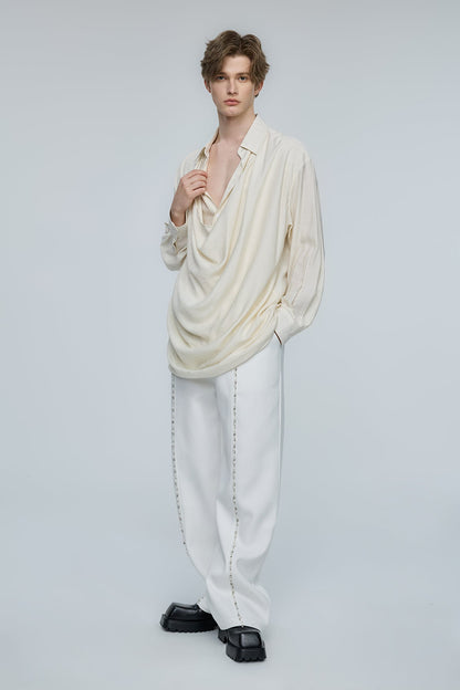 Pulse Glare Draped Long Sleeve Top