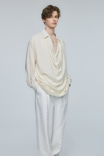 Pulse Glare Draped Long Sleeve Top