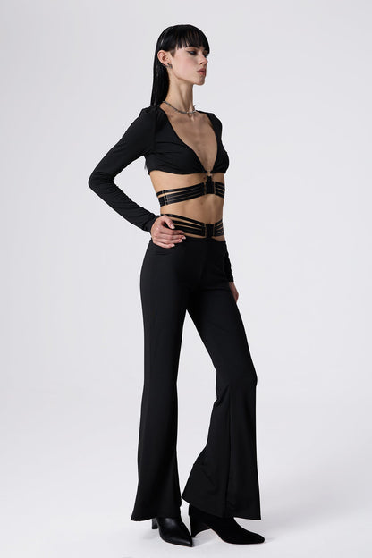 Pulse Mask V Neck Long Sleeve Pants Set