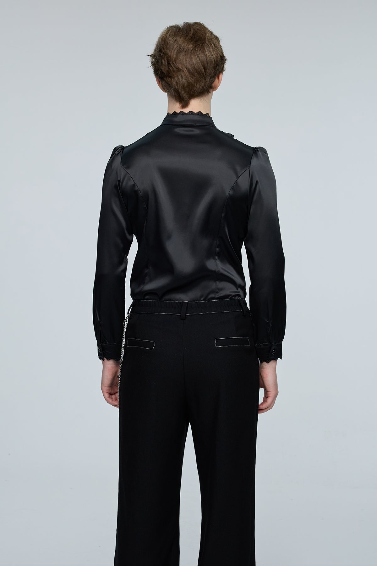 Pulse Palette Ruffle Long Sleeve Shirt Black