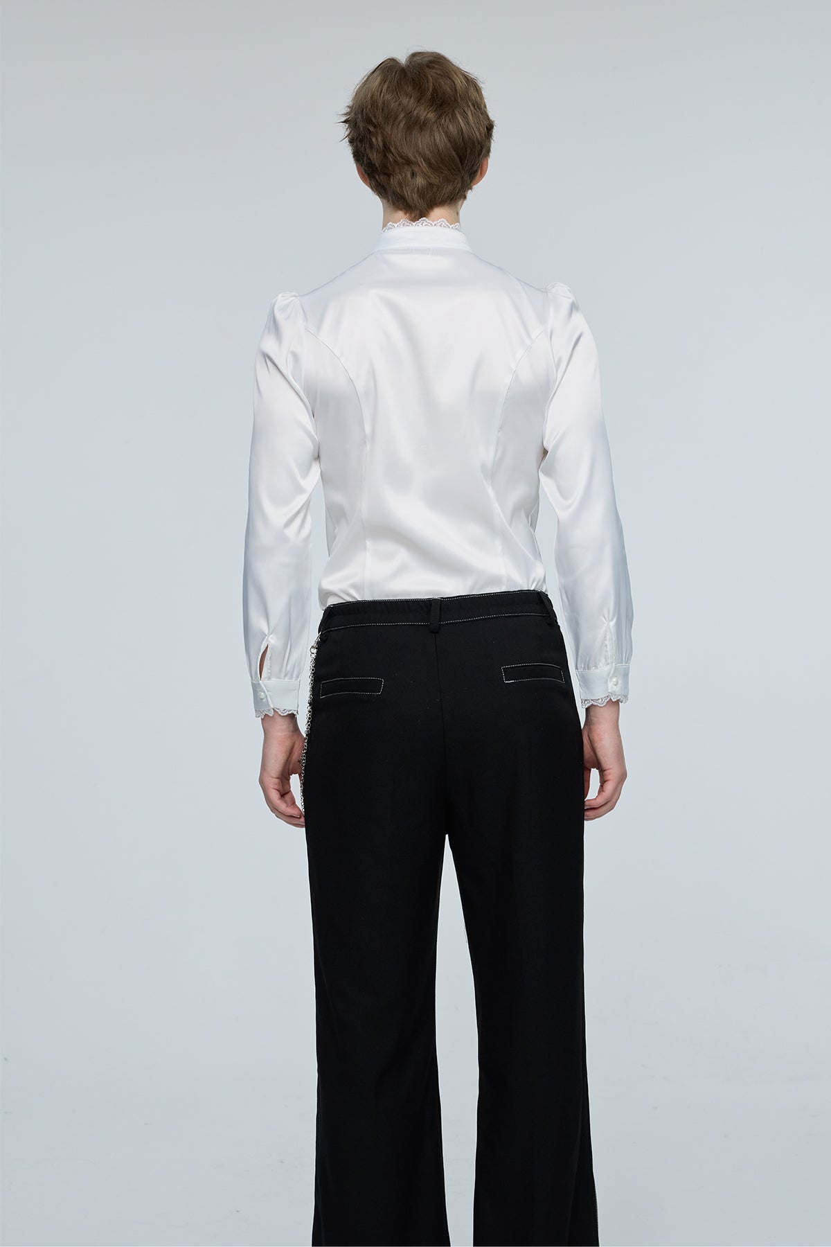 Pulse Palette Ruffle Long Sleeve Shirt White