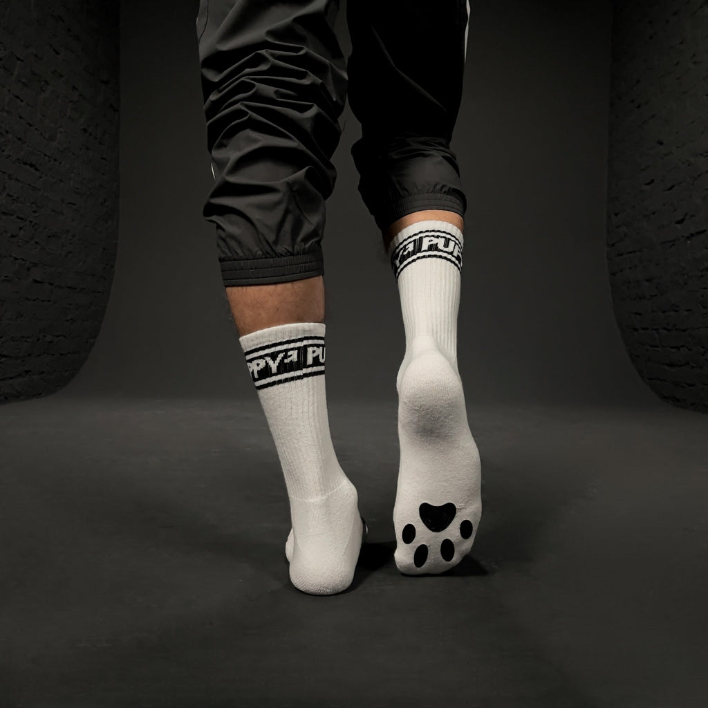 PUPPY SOCKS WHT/BLK