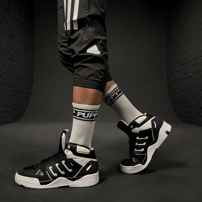 PUPPY SOCKS WHT/BLK