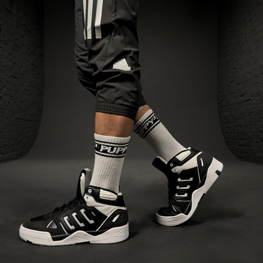 PUPPY SOCKS WHT/BLK