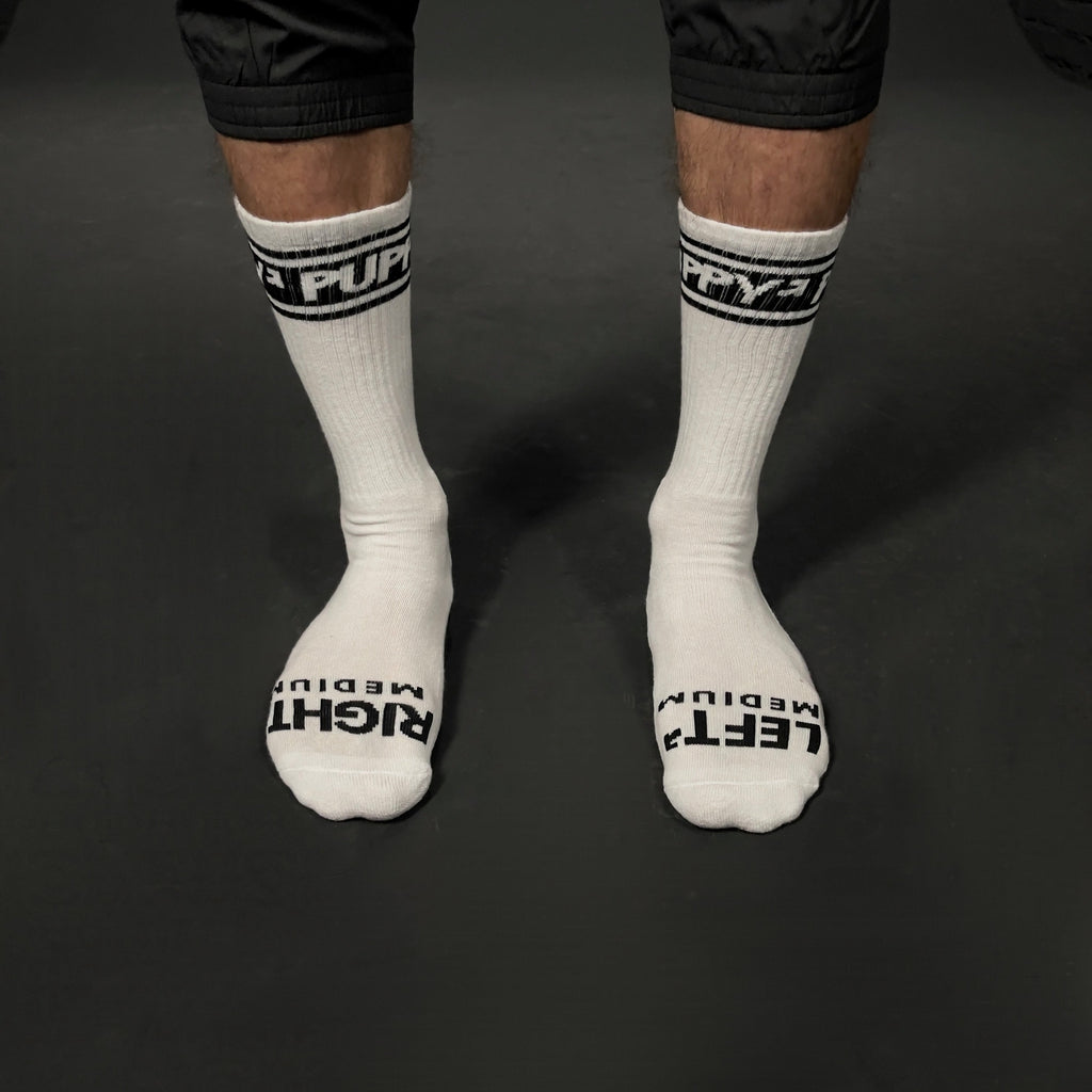PUPPY SOCKS WHT/BLK