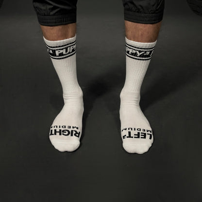 PUPPY SOCKS WHT/BLK