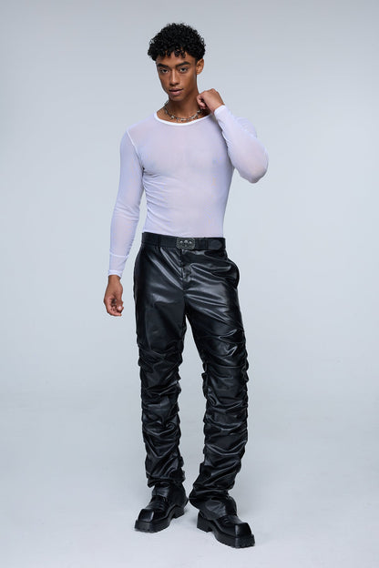 Pure Arc Long Sleeve Mesh Top White