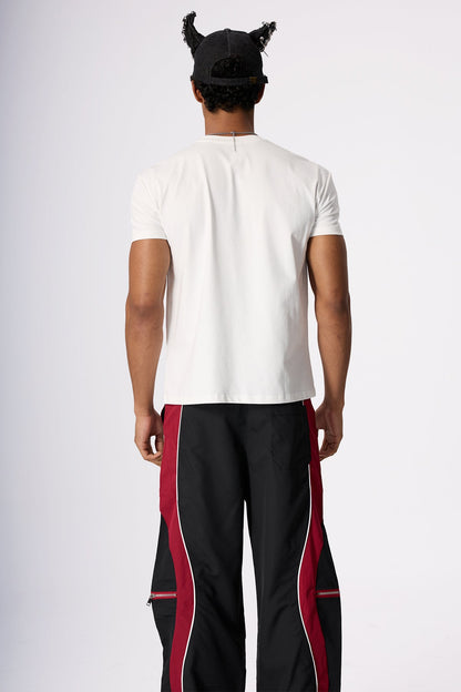 Pure Hue Letter Print Top White