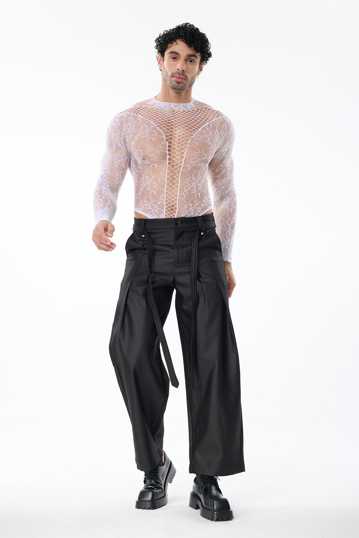 Pure Motion Cutout Long Sleeve Bodysuit White