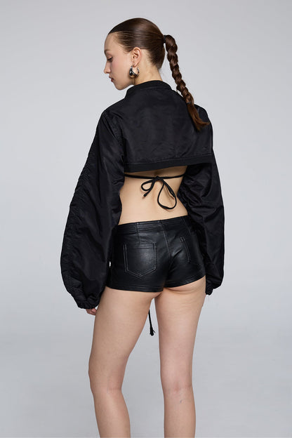 Pure Obsidian Buckle Crop Jacket