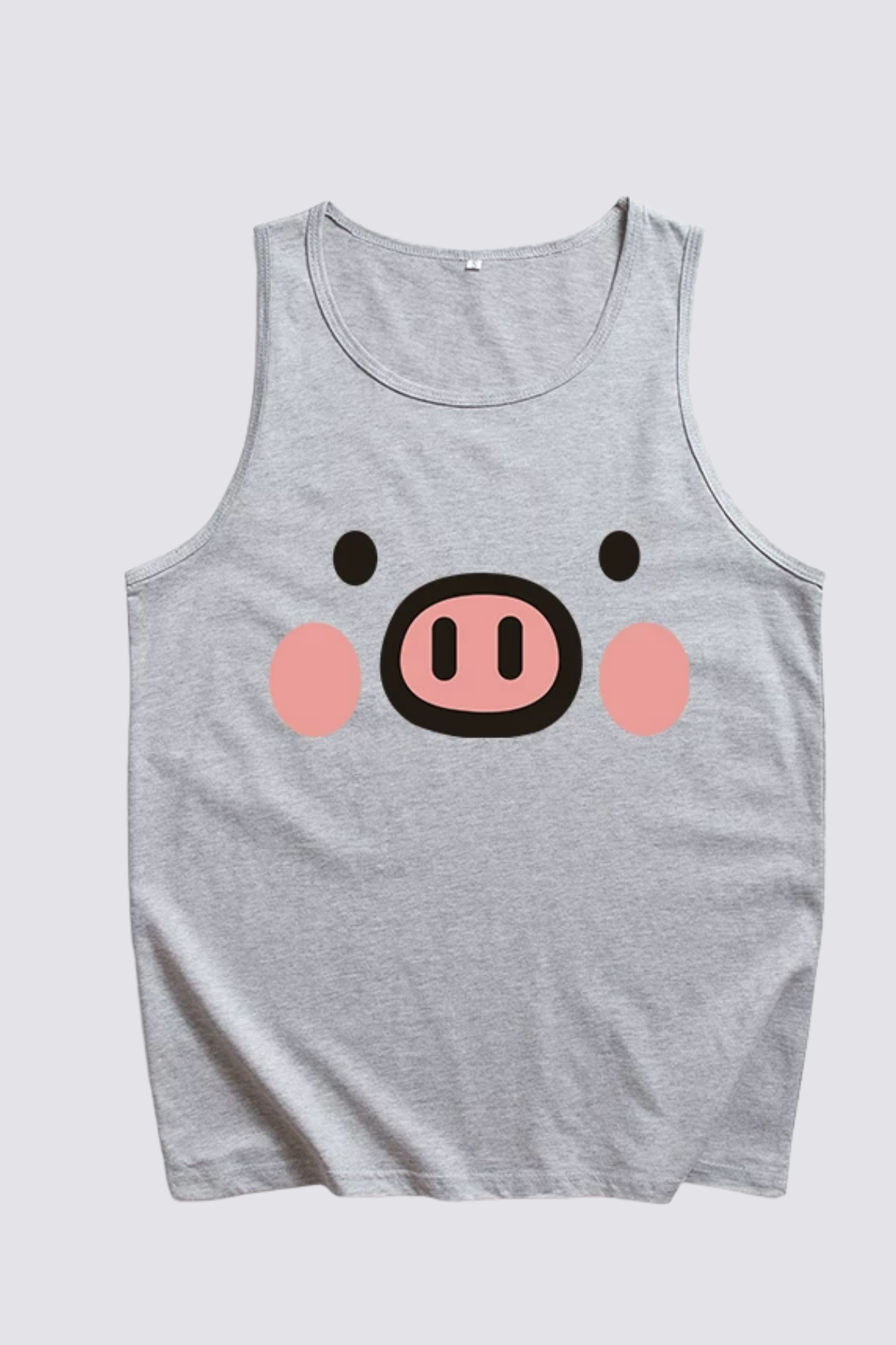 Pure Shoulder Pig Print Top Black