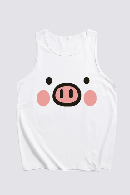 Pure Shoulder Pig Print Top
