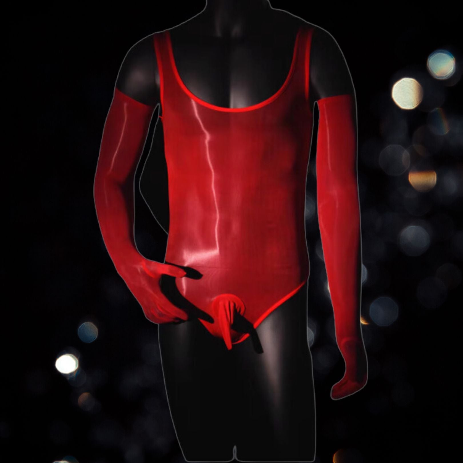 Queer Glow-Up Shiny Member Bodysuit