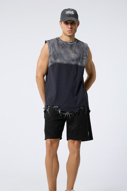 Quiet Drift Ripped Sleeveless Top