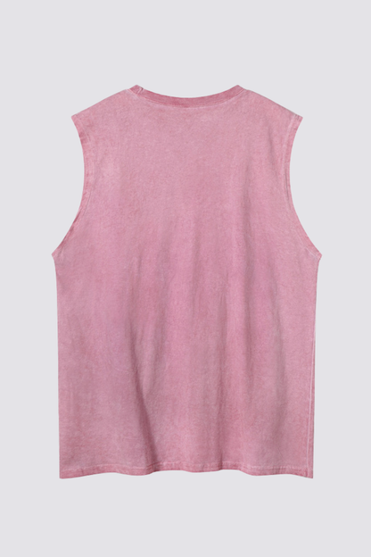 Quiet Line Butterfly Sleeveless Top Pink