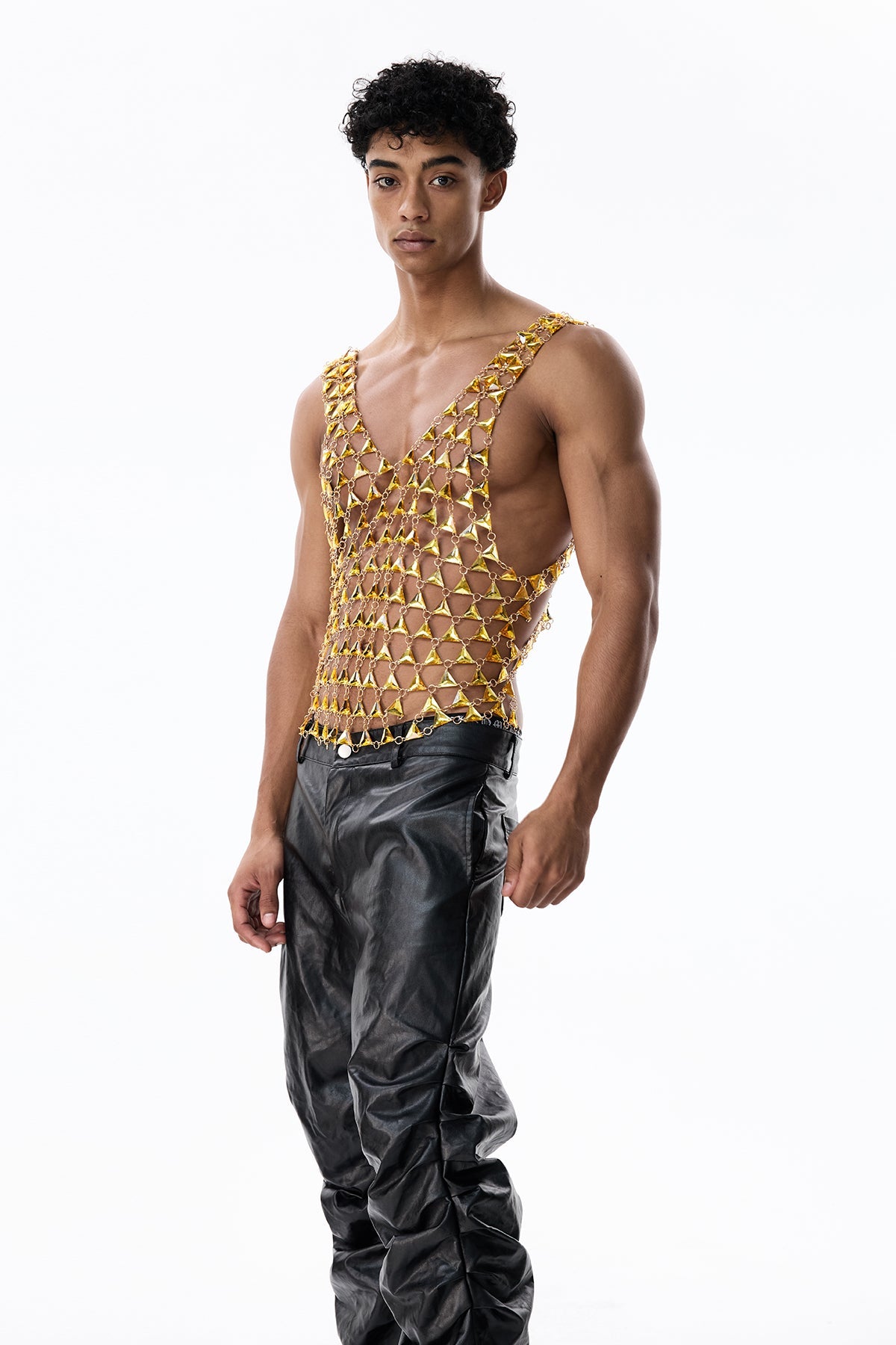 Radiant Gem Rhinestone Cutout Sleeveless Top