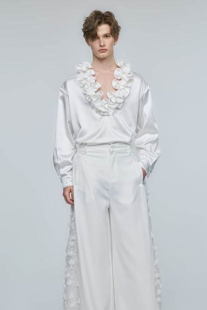 Radiant Surge Ruffle Long Sleeve Top