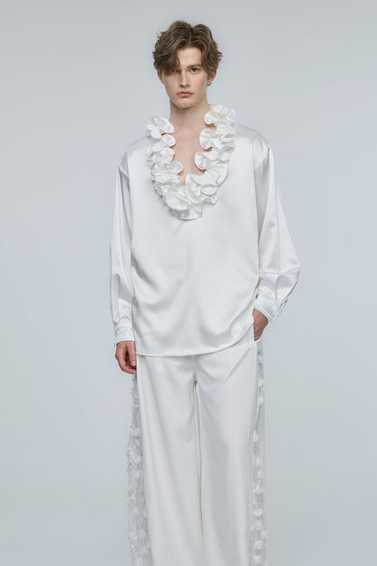 Radiant Surge Ruffle Long Sleeve Top