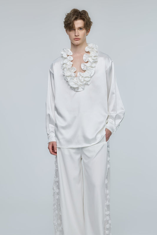 Radiant Surge Ruffle Long Sleeve Top