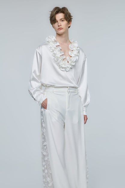 Radiant Surge Ruffle Long Sleeve Top