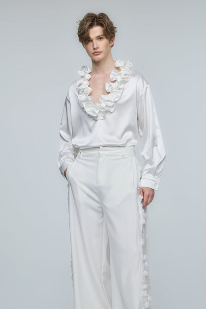 Radiant Surge Ruffle Long Sleeve Top