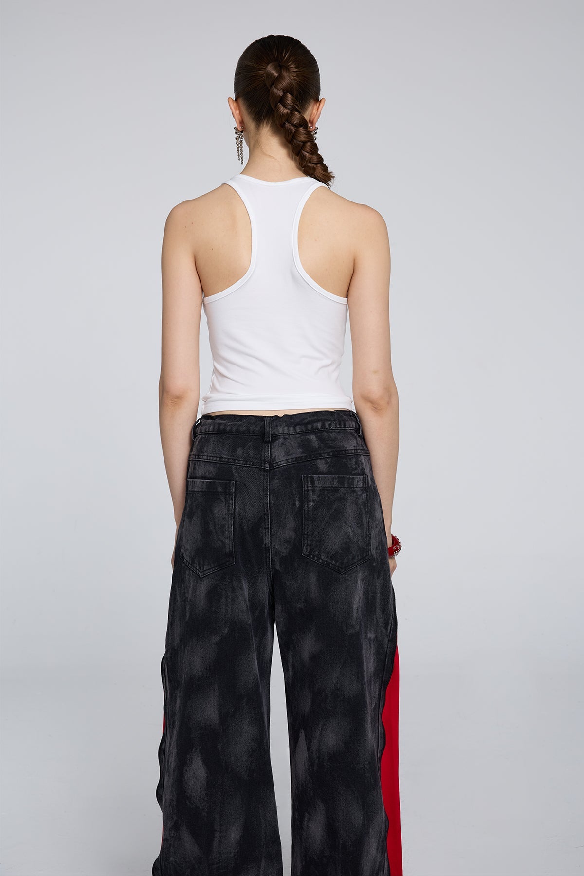 Raised Boundary Heart Print Crop Top