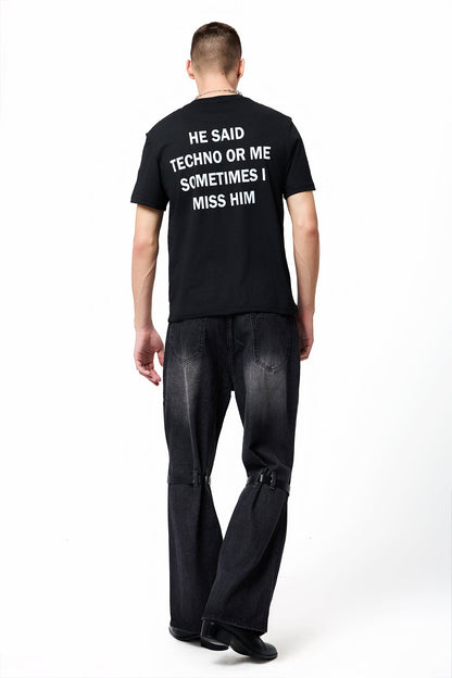 Raw Echo Printed Letter Top