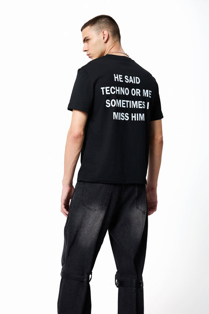 Raw Echo Printed Letter Top