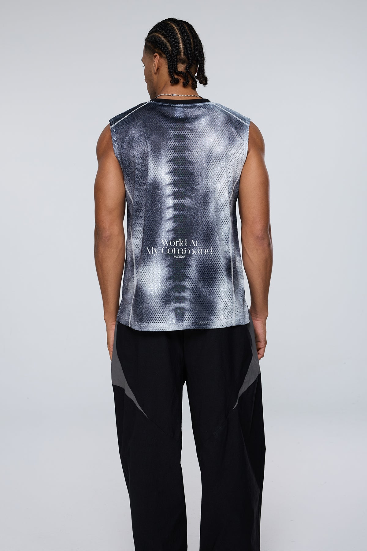 Raw Ink Print Sleeveless Top