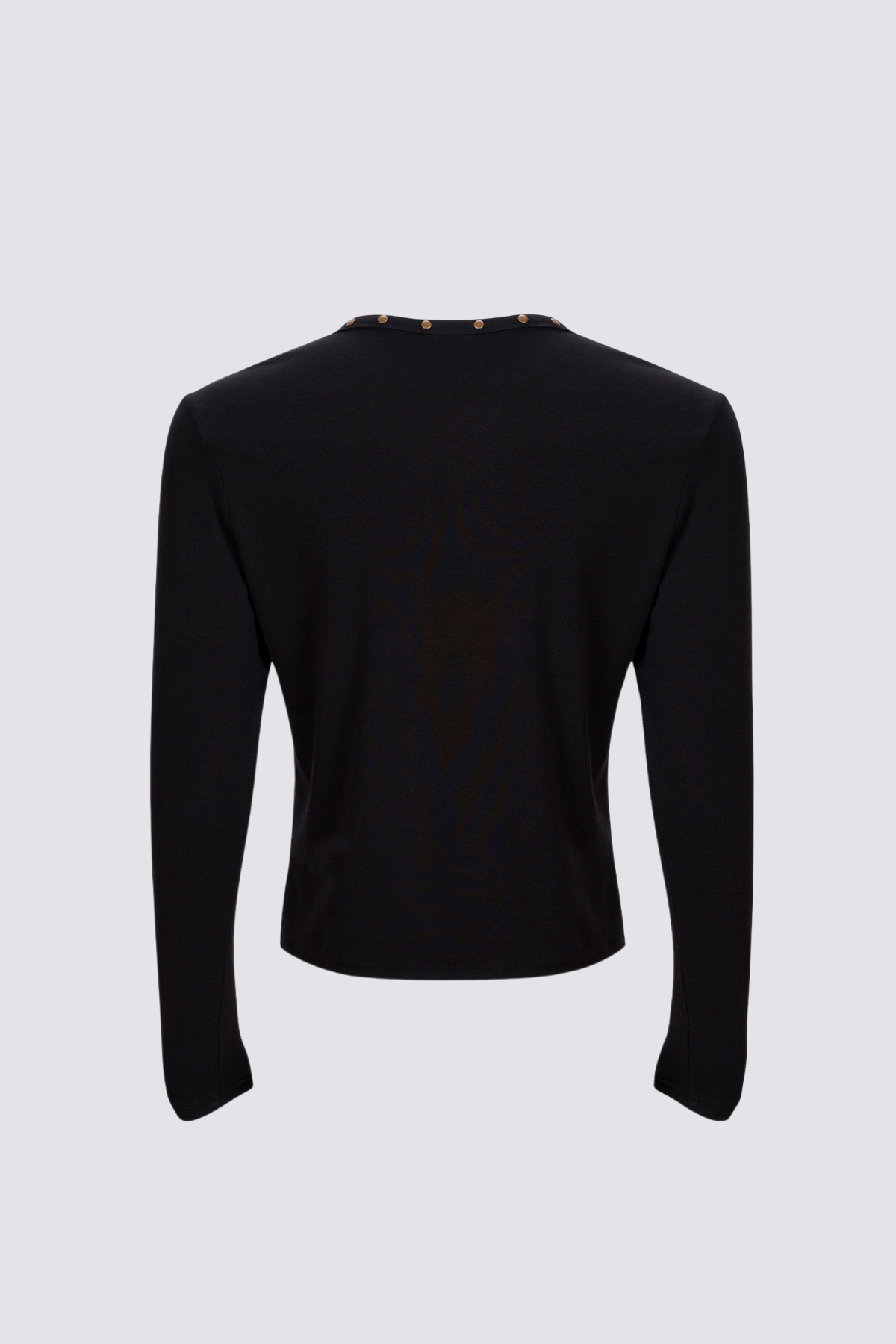 Raw Silence Rivet Long Sleeve Top Black