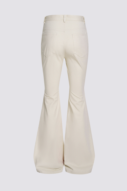 Raw Wrap Embroidery Bootcut Jeans
