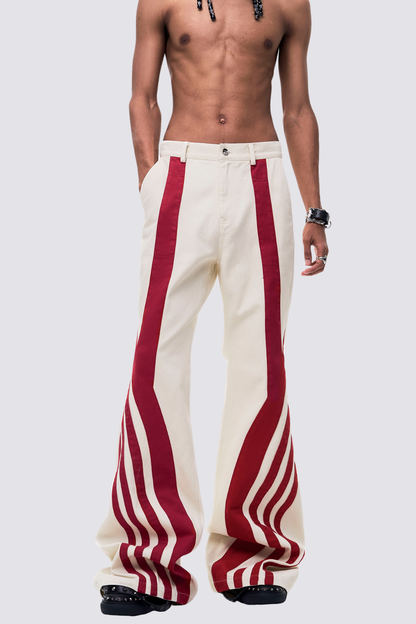 Raw Wrap Embroidery Bootcut Jeans