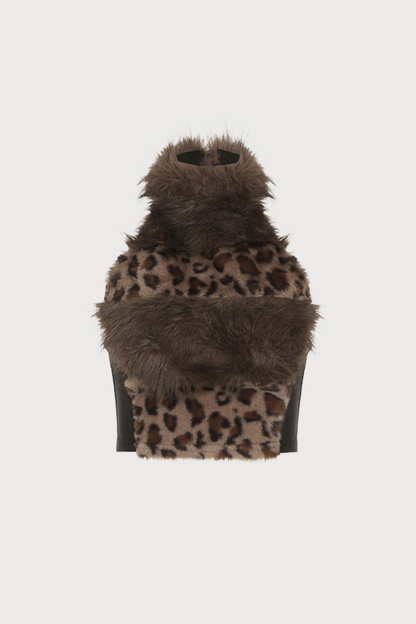Rear Reveal Leopard Feather Top