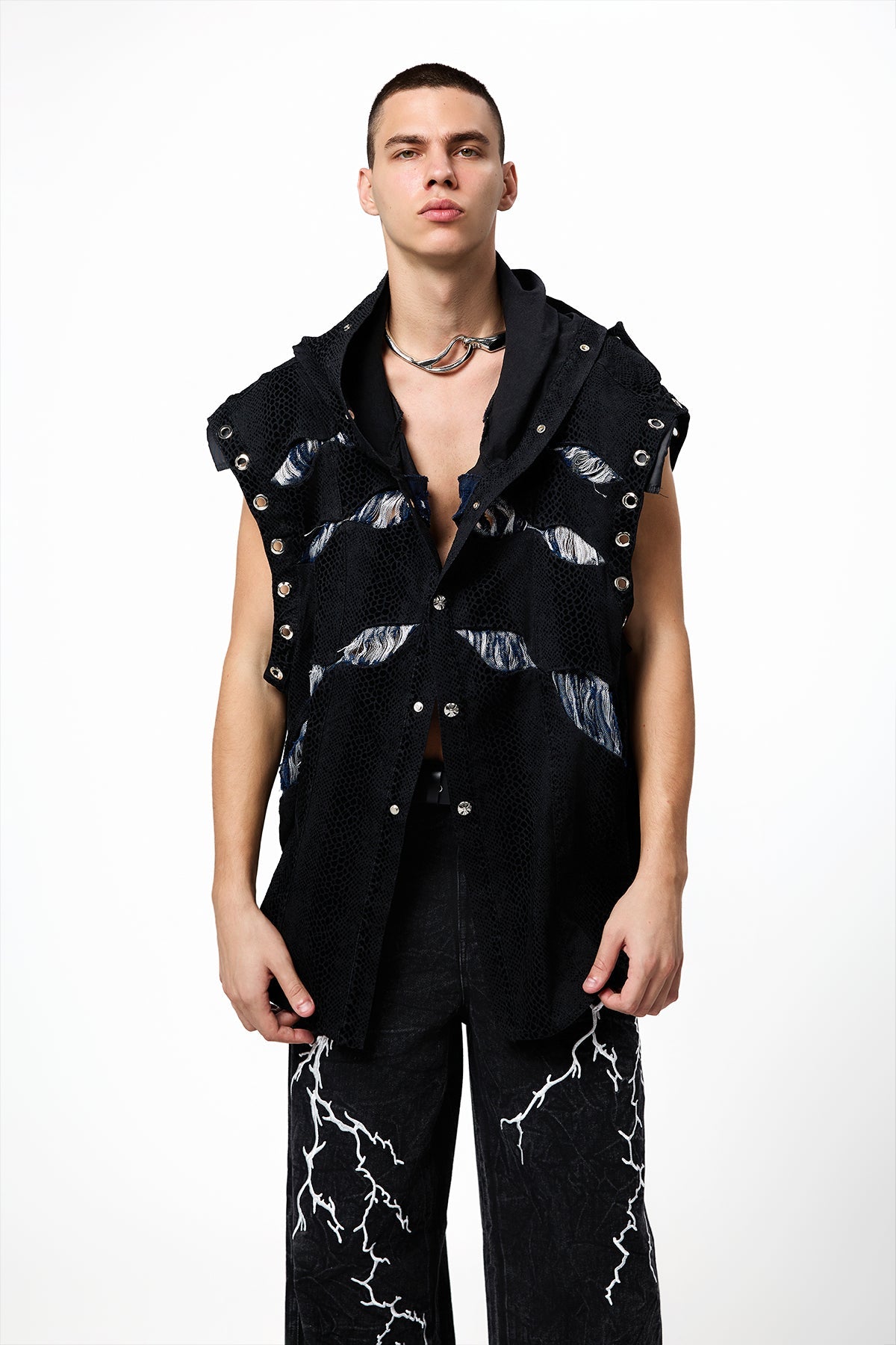Rebel Badboy Ripped Hoodie Vest