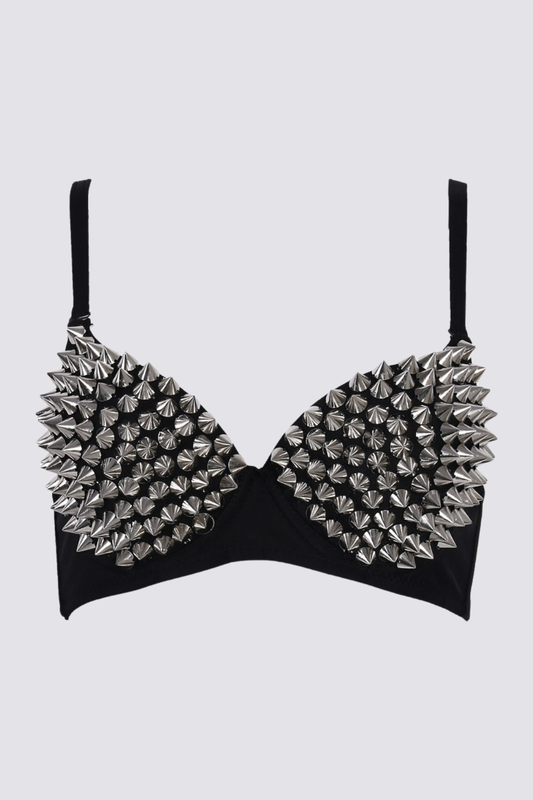 Rebel Code Rivets Punk Bralette