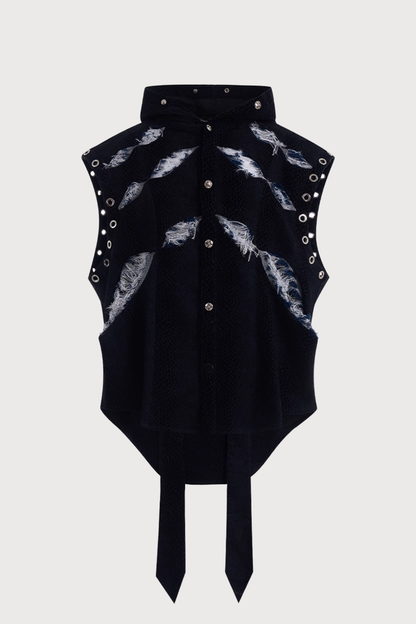 Rebel Badboy Ripped Hoodie Vest