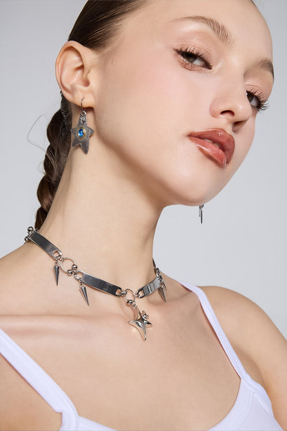 Reflective Discipline Spike Necklace