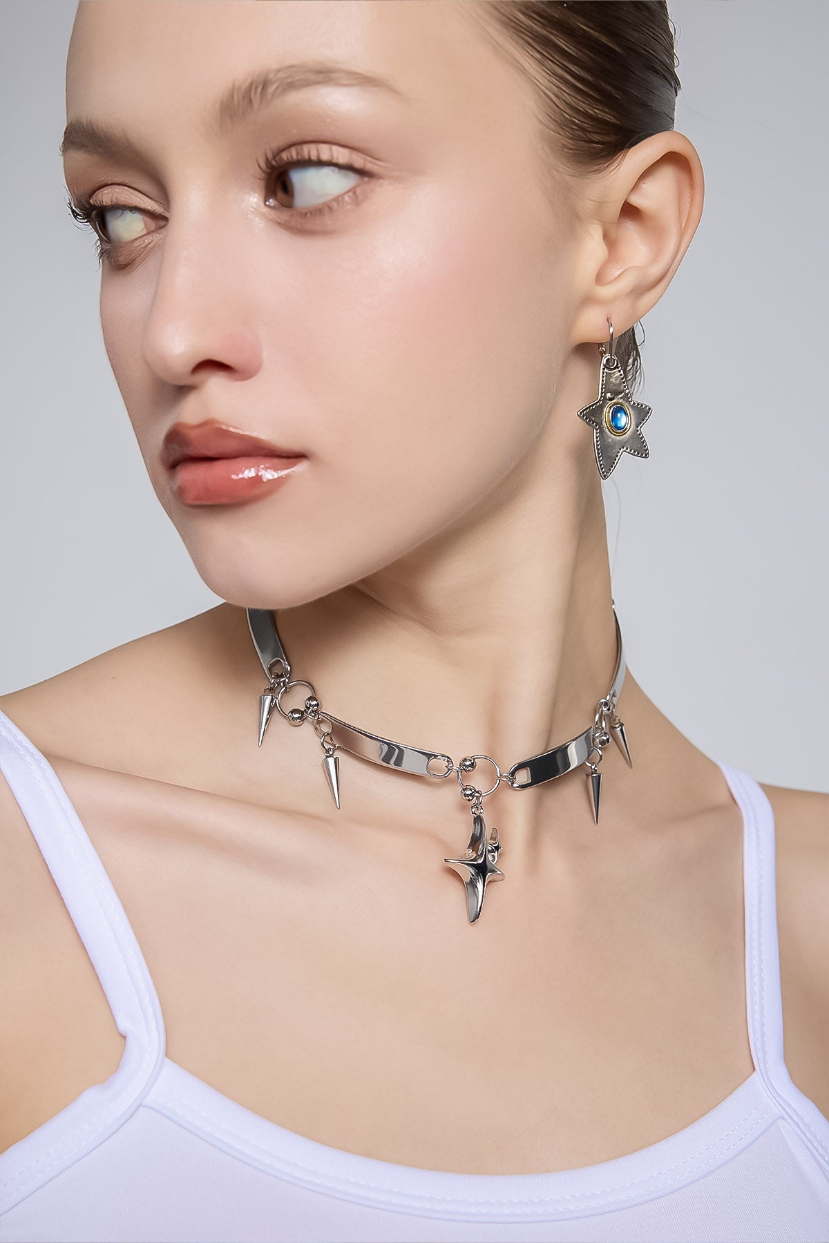Reflective Discipline Spike Necklace