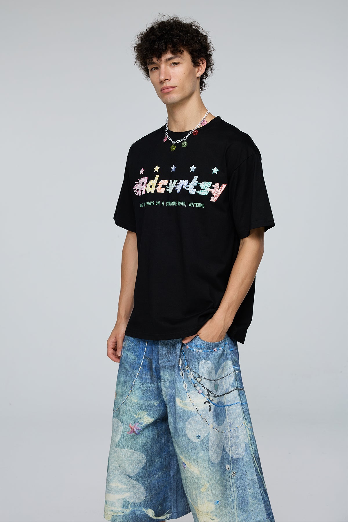 Remote Voice Star Print T-Shirt
