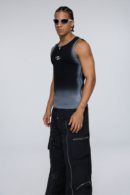 Rigid Chaos Stripe Tank Top Black