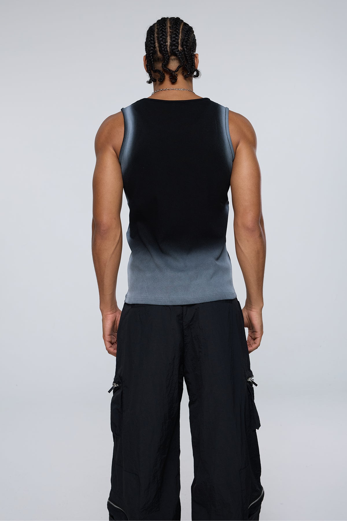 Rigid Chaos Stripe Tank Top Black