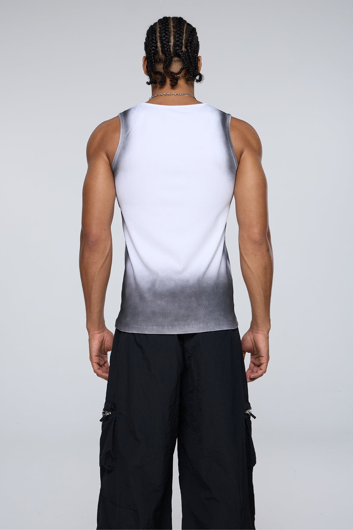 Rigid Chaos Stripe Tank Top White
