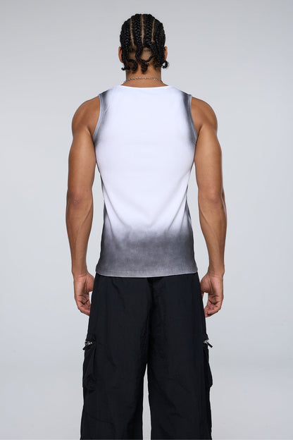 Rigid Chaos Stripe Tank Top White