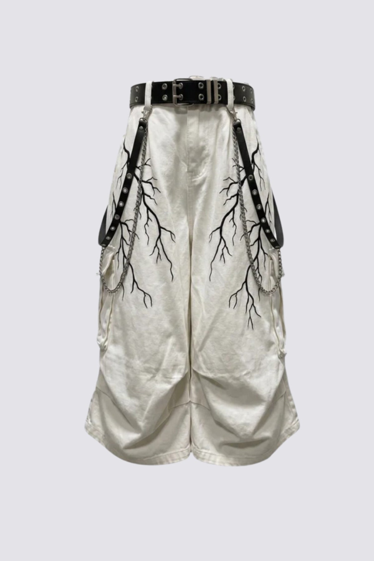 Rugged Cloth Print Cargo Pants